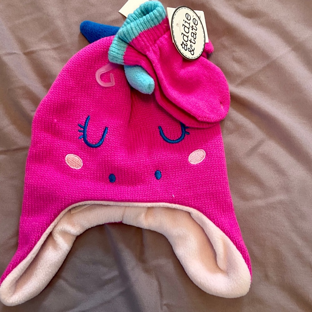 Toddler hat and mittens